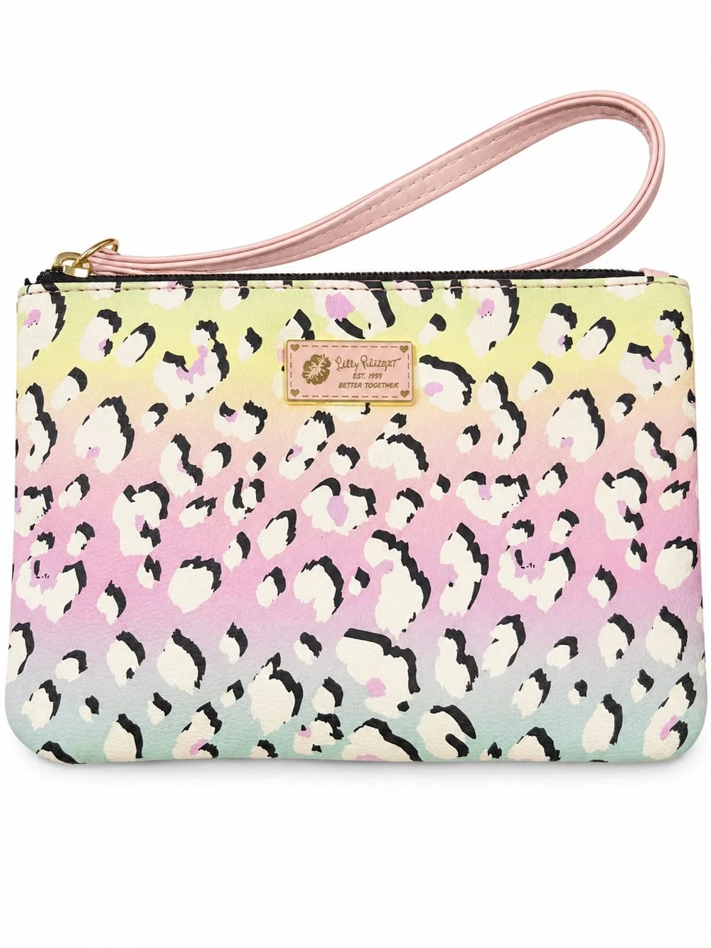 EUC Luv Betsey Johnson Pastel Leopard Crossbody Wristlet
